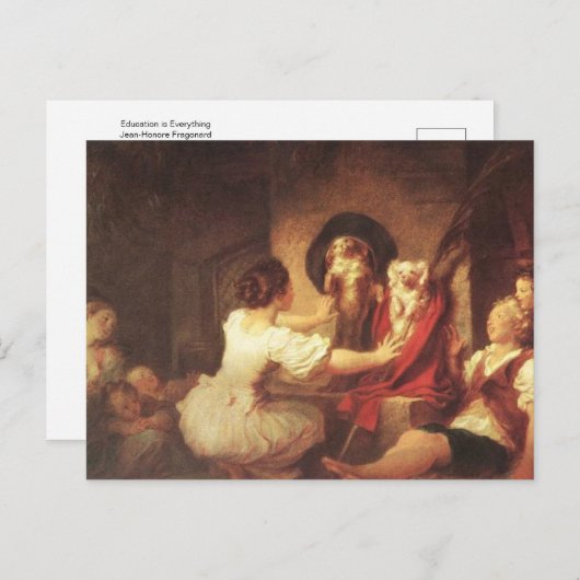 ジーン・ホノーア・フラゴナードPによる教育は全て ポストカード (正面/裏面)