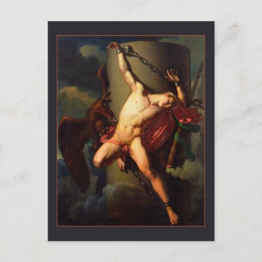 ジーン・レイアによるプロメテウスの拷問 ポストカード (正面)