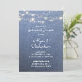 ジーン、レース&ストリングライトリハーサルディナー 招待状 (スタンド正面)