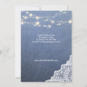 ジーン、レース&ストリングライトリハーサルディナー 招待状 (裏面)