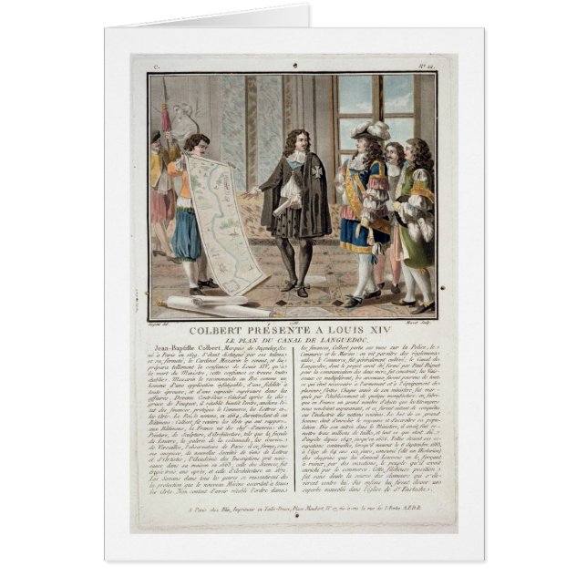 ジーンBaptiste Colbert (1619-83年)は地図oを示します (正面)