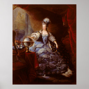ジーンBaptiste Dagoty著オーストリアのMarie Antoinett ポスター