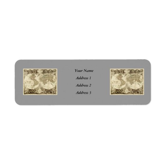 ジーンBaptiste Nolin著1708年の世界地図 ラベル (正面)