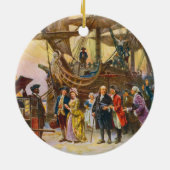 ジーンFerris著フィラデルヒィアへのフランクリンのリターン セラミックオーナメント (裏面)