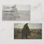 ジーンFrancoisのキビによって彼の群をがちである羊飼い 名刺 (正面/裏面)