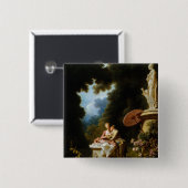 ジーンHonore Fragonard著ラブレター 缶バッジ (正面&裏面)