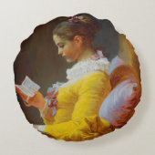 ジーンHonore Fragonard著読者 ラウンドクッション (裏面)