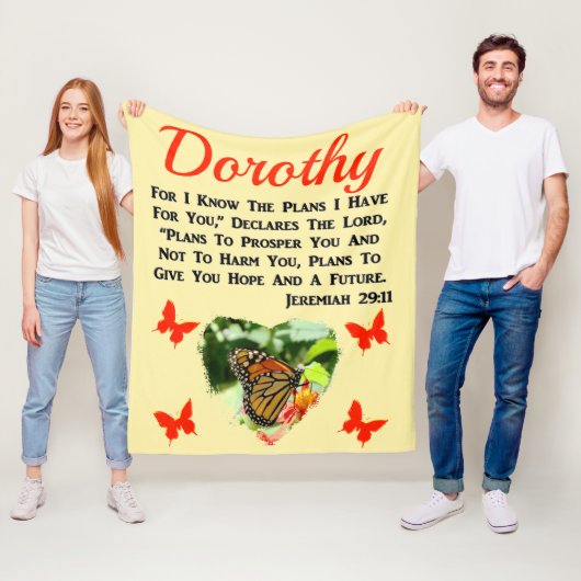 ジ活気づけるェレミア29:11バタフパーソナライズされたライ フリースブランケット (インサイチュ)