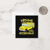スおもしろいクールバス運転士の定年退職金 ノートカード (正面/裏面インサイチュ)