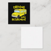 スおもしろいクールバス運転士の定年退職金 ノートカード (正面/裏面)