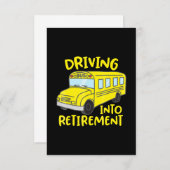 スおもしろいクールバス運転士の定年退職金 出欠カード (正面/裏面)