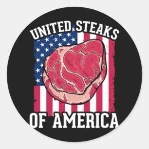 スおもしろいテークス好きのアメリカ肉肉屋ユーモア ラウンドシール