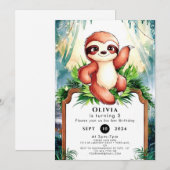 スお洒落ロスカスタム誕生日 招待状 (正面/裏面)