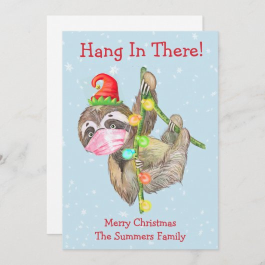 スつるロ2021年クリスマス顔マスク シーズンカード (正面/裏面)