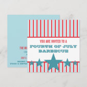 スはっきりしたターズアンドストライプ招待状 招待状 (正面/裏面)