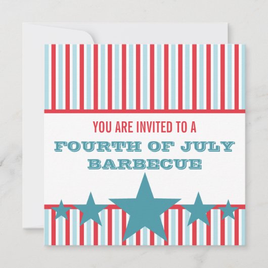 スはっきりしたターズアンドストライプ招待状 招待状 (正面)