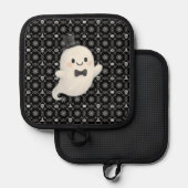 スアベカートゥーン幽霊ハロウィーン 鍋敷き (正面/裏面)