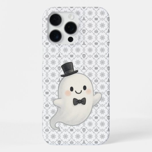 スアベカートゥーン幽霊ハロウィーン iPhoneケース (裏面)