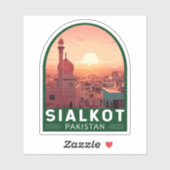 スィアルコットパキスタントラベルアートヴィンテージ シール (シート)