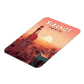 スィアルコットパキスタントラベルアートヴィンテージ マグネット (左側)