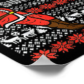 スィッシュマスメリー醜いクリスマスセーターBysketll Paj ポスター (角)