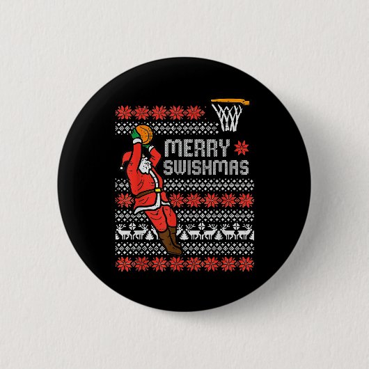 スィッシュマスメリー醜いクリスマスセーターBysketll Paj 缶バッジ (正面)
