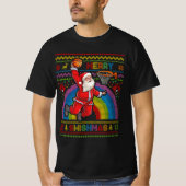 スィッシュマスメリー醜いクリスマスバスケットボールサンタダン Tシャツ (正面)