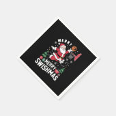スィッシュマメリースクリスマスサンタズ遊バスケットボール スタンダードカクテルナプキン (角)