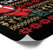 スィッシュマメリースバスケットボール醜いクリスマスクリスマス男性 ポスター (角)