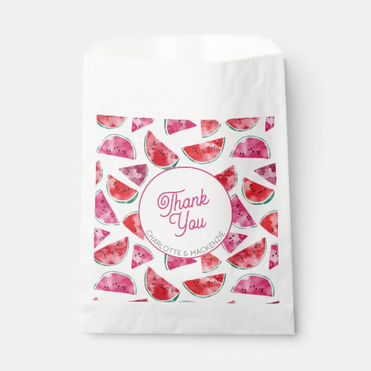 スイカありがとうパーソナライズされた フェイバーバッグ (正面)
