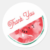 スイカありがとう ラウンドシール (正面)