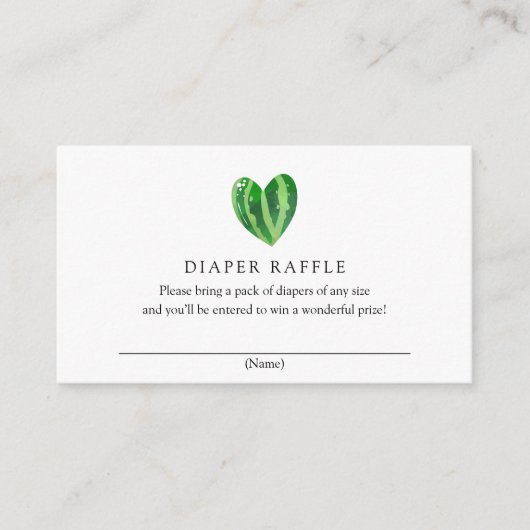 スイカおむつラッフルインサートカード エンクロージャーカード (正面)