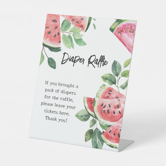 スイカおむつラッフル台座看板 台座サイン (正面)
