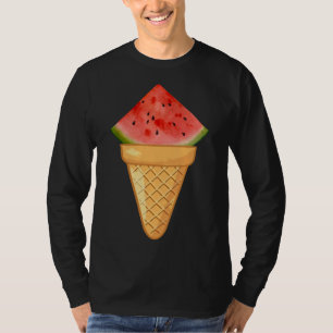 スイカおもしろいアイスクリームC Tシャツ