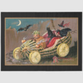 スイカおもしろいカーにヴィンテージハロウィーンウィッチ 薄葉紙 (正面)