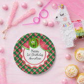 スイカおもしろいキッドの誕生日テーマ ペーパープレート (パーティー)