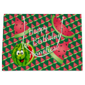 スイカおもしろいキッド誕生日 ラージペーパーバッグ (正面)