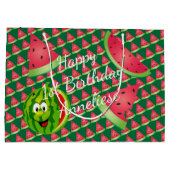 スイカおもしろいキッド誕生日 ラージペーパーバッグ (裏面)