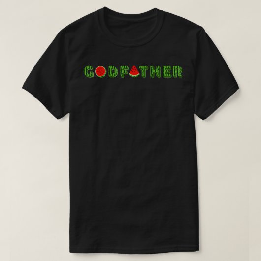 スイカおもしろいサマーメロンクールフルーツ Tシャツ (デザイン正面)