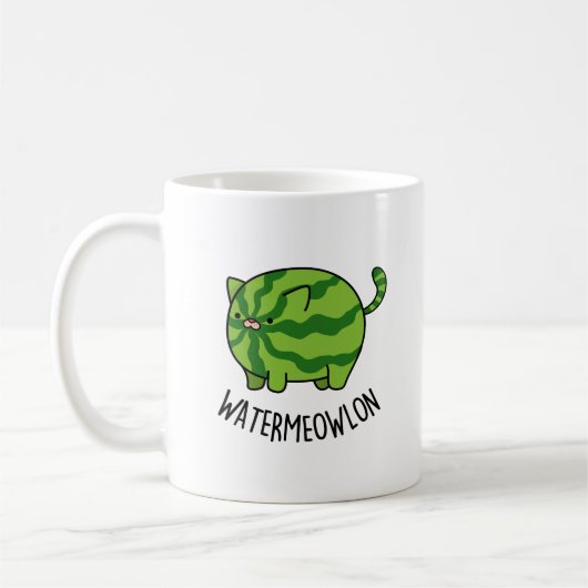 スイカおもしろいネコぷん コーヒーマグカップ (左)