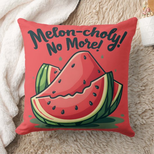 スイカおもしろいパンプン"メロン胆汁なし以上" クッション (ブランケット)