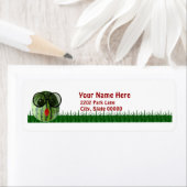 スイカおもしろいピクニック差出人住所ラベル ラベル (インサイチュ)