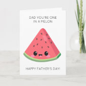 スイカおもしろいフルーツプン父のデイカード カード (正面)