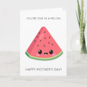 スイカおもしろいマザーズデイカード カード (正面)