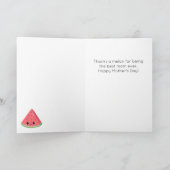 スイカおもしろいマザーズデイカード カード (内部)