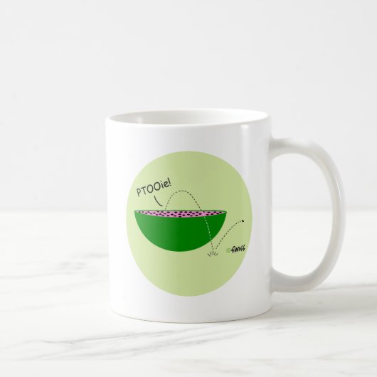 スイカおもしろいラバーカートゥーンコーヒーマグ マグカップ (右)