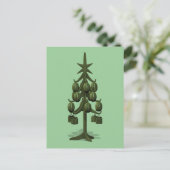 スイカおもしろいンクリスマスツリー シーズンポストカード (スタンド正面)