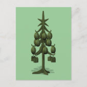 スイカおもしろいンクリスマスツリー シーズンポストカード (正面)