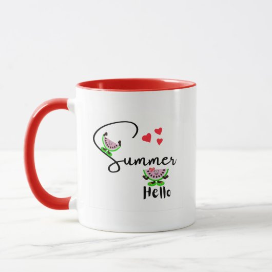 スイカおもしろいン マグカップ (左)