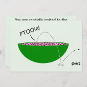 スイカおもしろいーマンファミリー懇親会テンプレート 招待状 (正面/裏面)